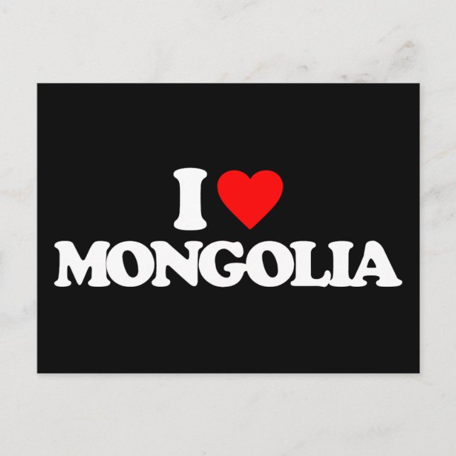 I LOVE MONGOLIA POSTCARD (Front)