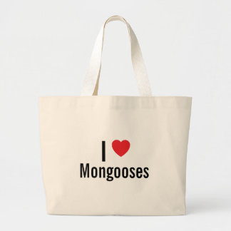 I love Mongooses Large Tote Bag