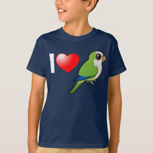 I Love Monk Parakeets T-Shirt