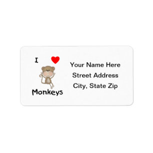 I Love Monkeys (2) Label