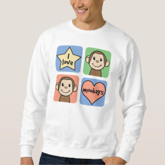 I Love Monkeys Sweatshirt