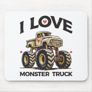 I Love Monster Truck Mouse Pad