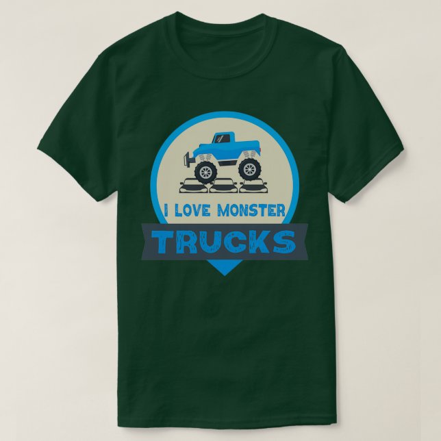 I Love Monster Trucks 13 T-Shirt (Design Front)