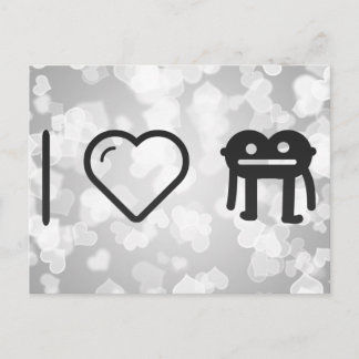 I Love Monsters Postcard