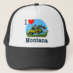 I Love Montana Country Taxi Trucker Hat