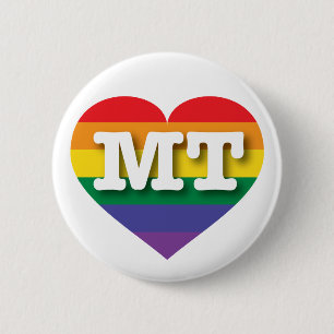 I love Montana Gay Pride 6 Cm Round Badge