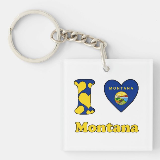 I love Montana Key Ring (Front)
