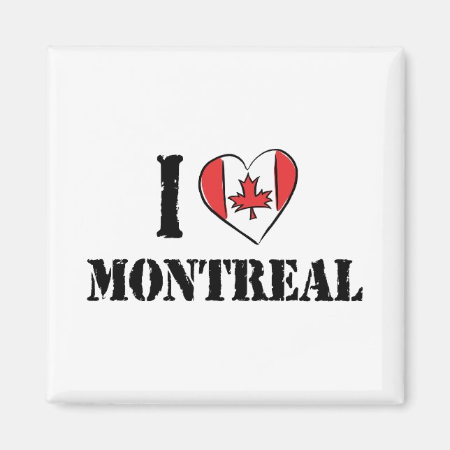 I Love Montreal Canada Magnet (Front)