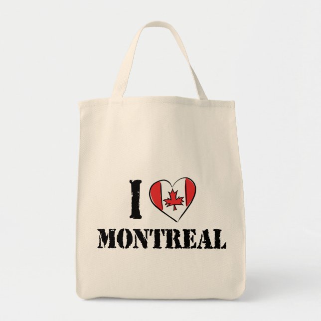 I Love Montreal Canada Tote Bag (Front)