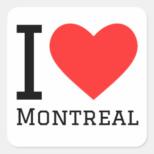 I love Montreal Square Sticker