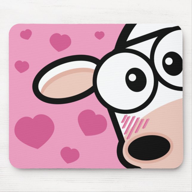 I Love Moo Cow Mousepad (Front)