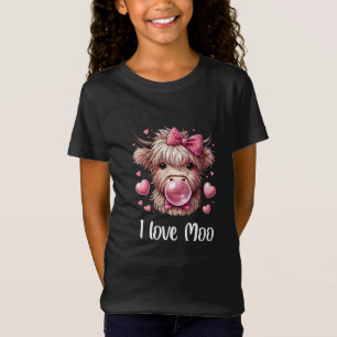 I love moo! cute scottish highland cow T-Shirt