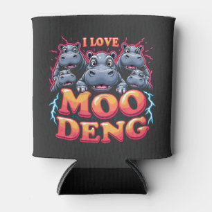 I Love Moo Deng Baby Hippo Lovers Can Cooler