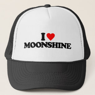 I LOVE MOONSHINE TRUCKER HAT