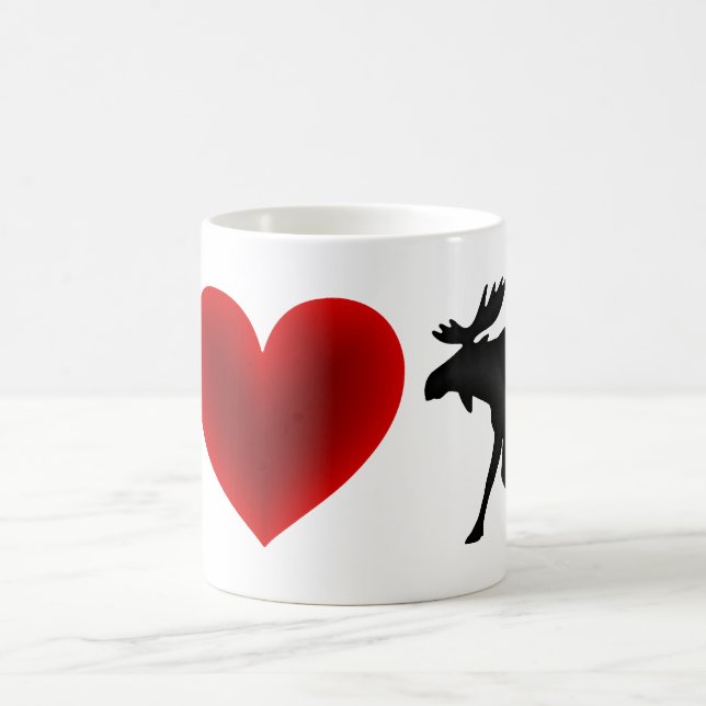 I Love Moose Coffee Mug (Center)