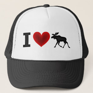 I Love Moose Trucker Hat