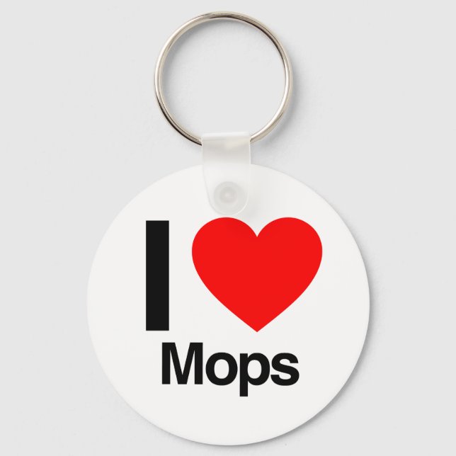 i love mops key ring (Front)