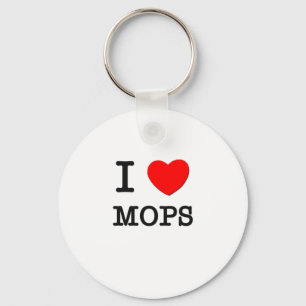 I Love Mops Key Ring