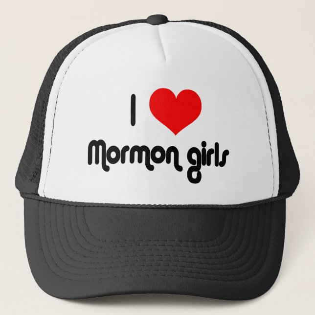 I love Mormon girls Trucker Hat (Front)