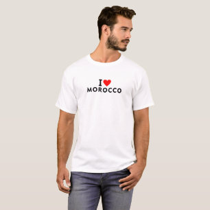 I love Morocco country like heart travel tourism T-Shirt