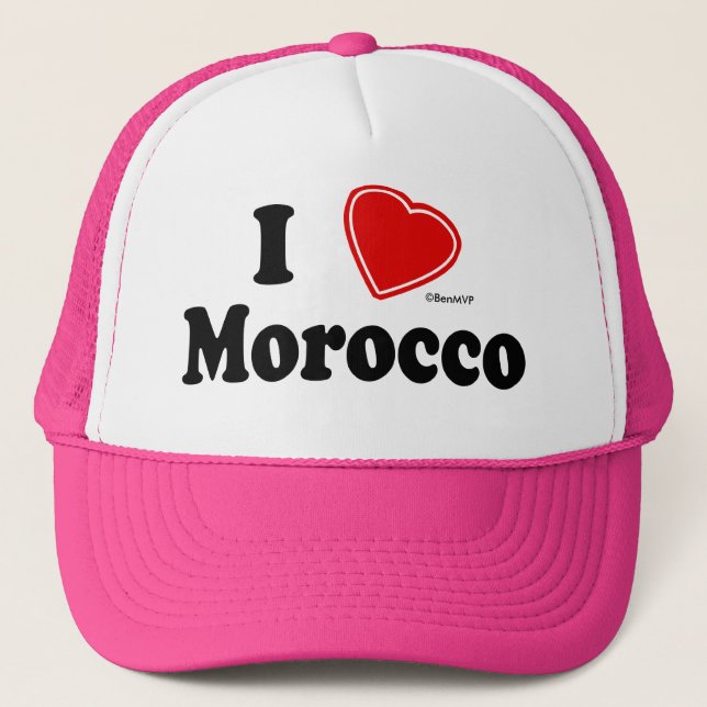 I Love Morocco Trucker Hat (Front)