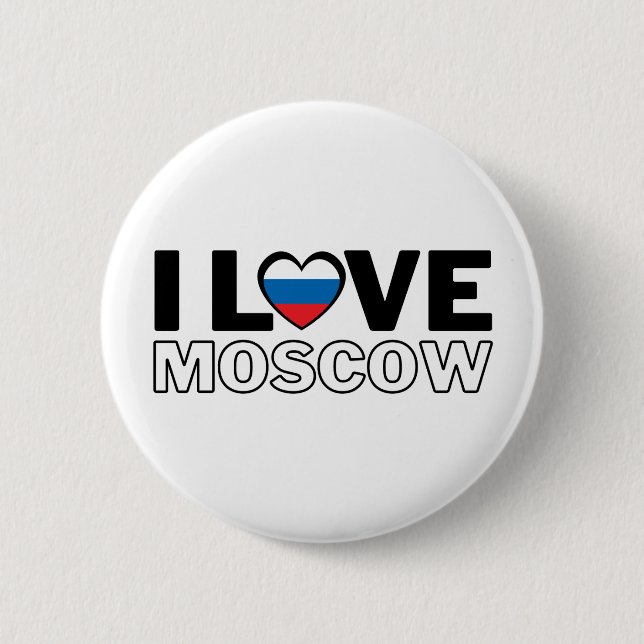 I LOVE MOSCOW - For real Muscovites! 6 Cm Round Badge (Front)