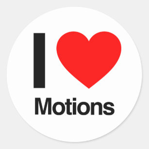 i love motions classic round sticker