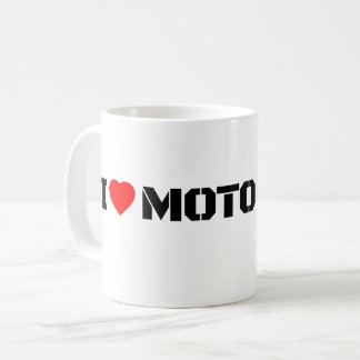 I Love Moto Motorcycle Coffee Mug