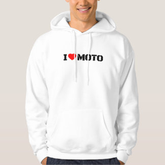 I Love Moto Motorcycle Hoodie