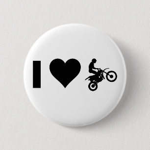 I Love Motocross 6 Cm Round Badge