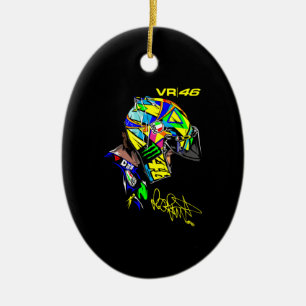 I Love Motorcycle Art Gift For Bikers Ceramic Tree Decoration