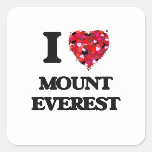 I love Mount Everest Square Sticker