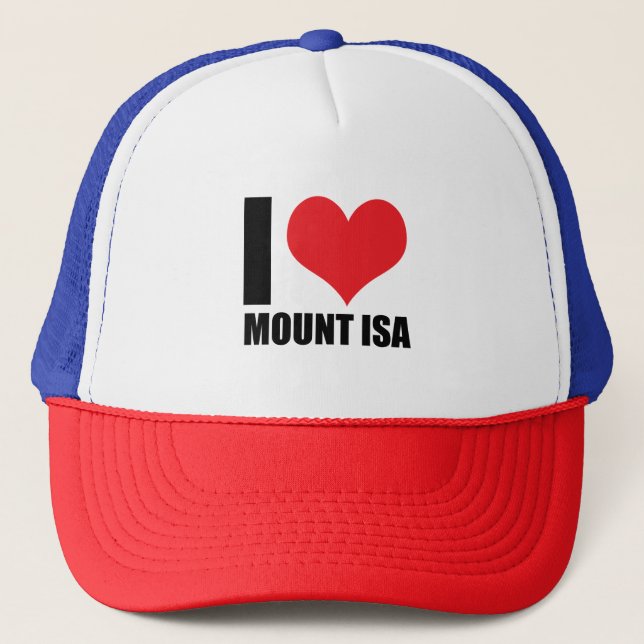 I love Mount Isa Trucker Hat (Front)