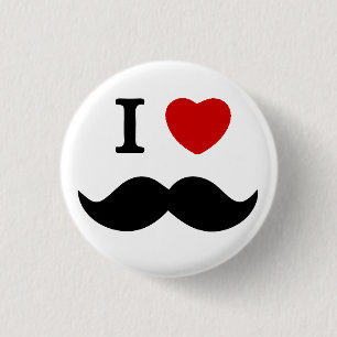 I love moustache button