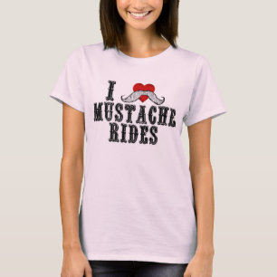 I Love Moustache Rides T-Shirt