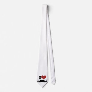 I Love Moustache Tie
