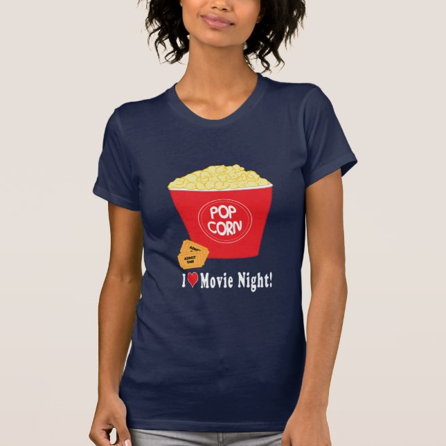 I Love Movie Night T-Shirt (Front)