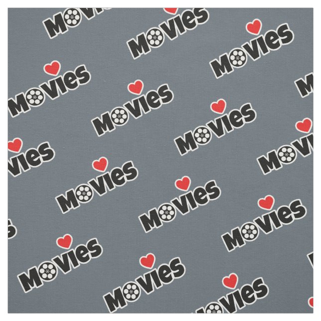 I love Movies Fabric (Swatch)