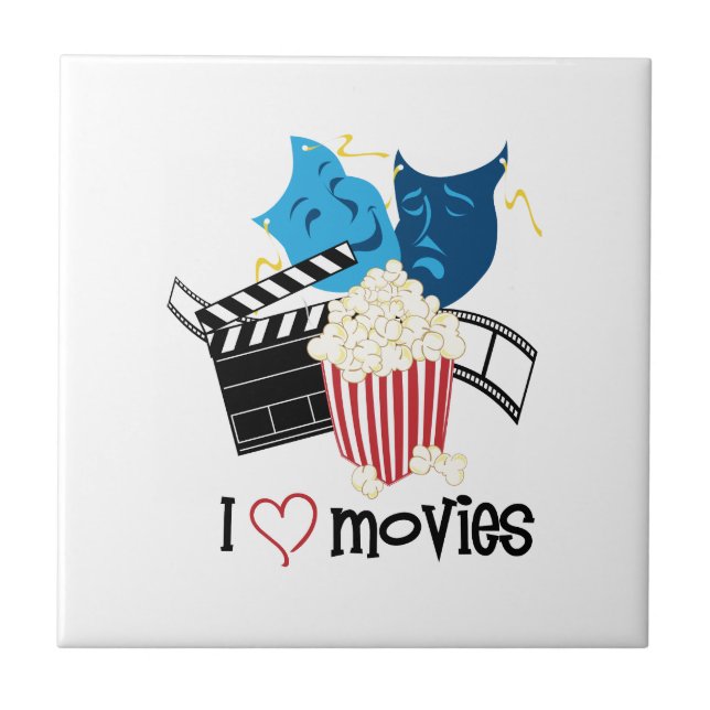 I Love Movies Tile (Front)