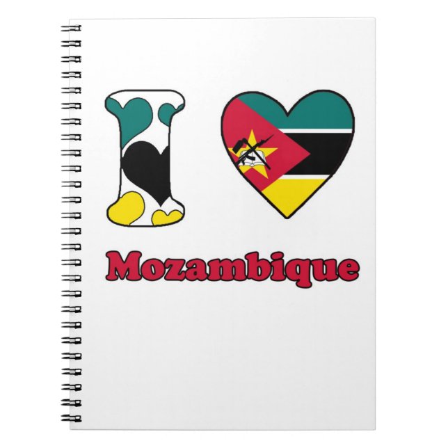I love Mozambique Spiral Notebook (Front)