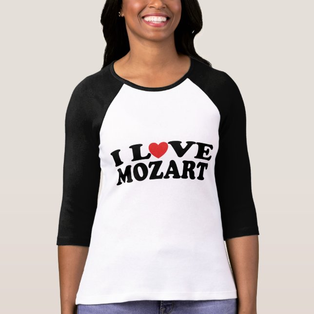 I Love Mozart Womens Jersey Tee (Front)