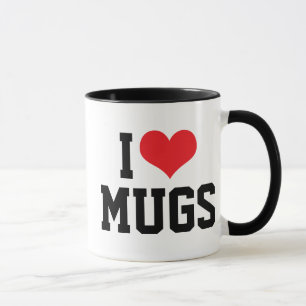 I Love Mugs - Coffee Mug Glassware Collector Gift
