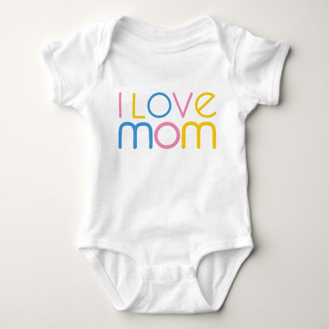 I love Mum Baby Bodysuit (Front)