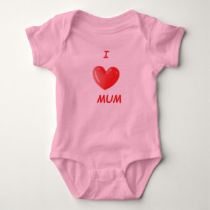 I Love MUM Baby Bodysuit