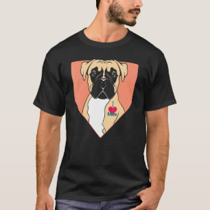 I Love Mum Cute Boxer Dog Mum 1 T-Shirt
