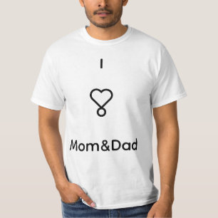 I Love Mum & Dad T-Shirt Cute Family Love Shirt