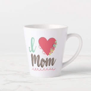 I love mum heart latte mug