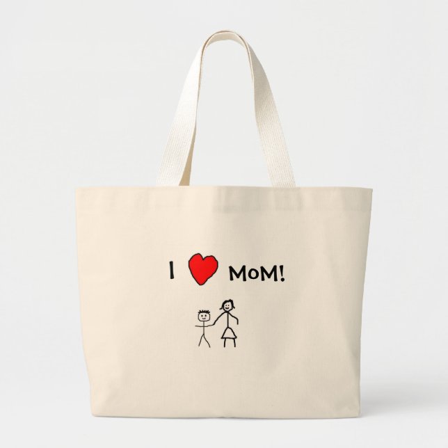 I love mum! large tote bag (Front)