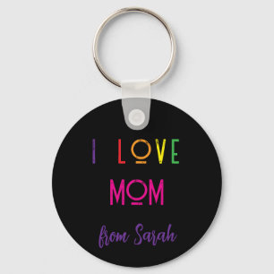i love Mum photo Key Ring