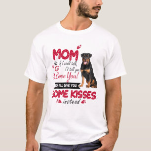 I Love Mum Rottweiler Dog Mum Mother Day Dog Lover T-Shirt